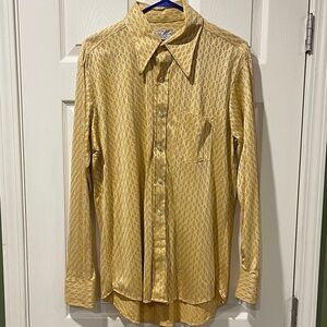Vintage Fashion Knits Gold Button Down